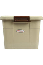 Storage Box 100 L With Lockable Lid & Wheels | Clear Plastic Organizer |Storing Clothes, Toys, Tools, Medicine, Office/Kitchen Supplies, Arts & Crafts (Beige)