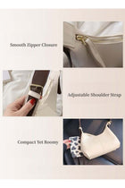 Women Vintage Large-Capacity PU Leather Ladies Bag Shoulder Bag Tote Bags Clutch Crescent Purse