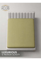 1-Piece Microfiber Fitted Sheet Striped,Color: Olive, King (180x 200 cm), Design Soft Fabric Deep Pocket Elastic Edge Bed Linen
