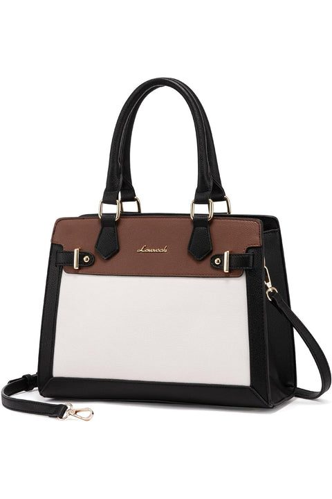Purses and Handbags for Women, Tote Shoulder Bag Satchel Black Purse and PU Leather Top Handle for ladies