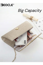 Women's Elegant Evening Clutch with Embellishment and Pleated Design Ladies Chain Wallet with Fashionable Detail for Dance Party Events