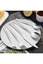 E-far Hammered Silverware Set, 40-Piece Stainless Steel Flatware for 8