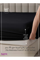 Bedding Fitted Sheet - Fits 150x200 Cm Bed For Queen Bed 3 Pcs (1 Fitted Sheet and 2 Pillowcases) - 30 Cm Deep Pocket - Solid Bed Sheet