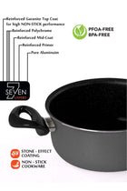 9 Piece Non-Stick Cookware Set Aluminum Pots And Pans Non-Stick Surface Bakelite Handle Stainless Steel Lids PFOA Free Grey 24+20+24+18 cm