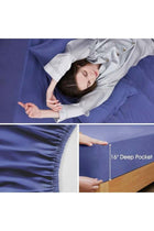4 Piece 100% Rayon Derived from Bamboo Cooling Queen Size Bedding Sheet Set