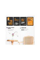 Marketplace Synthetic Framed Wall Paintings Inspiring Quotes For Office And Home, With Glass Multicolour-Set Of 4