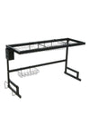Stainless Steel Over Sink Dish Drying Rack Black 87x10x35cm