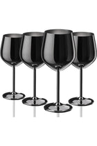 Wine Glasses Set of 4, 18oz Stainless Steel, Unbreakable & Portable Stemmed Metal Wine Glass