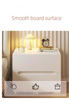 Simple Bedside Table, Modern Side Table Nightstand with 2 Drawers ,Bedside Cabinet Mini Locker Storage Stand Cabinet Rack with Drawer and Open Storage Shelf, for Bedroom Living Room Sofa(40×4