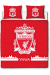 Character World Official Liverpool FC Double Duvet Cover Set, Tone Design | Red Reversible Football Bedding