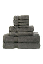 Bliss Casa 8-Piece Towel Set, 100% Combed Cotton 550 GSM Superior Quality, Quick Dry Highly Absorbent Thick Bathroom Soft Hotel Towels for Bath And Spa, Includes 2 Bath, 2 Hand, 4 Washcloths, Grey