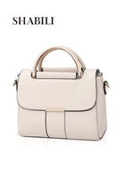 Women PU Multi-Pocket Fine-Stitch Shoulder Bag Crossbody Tote Satchel Handbag
