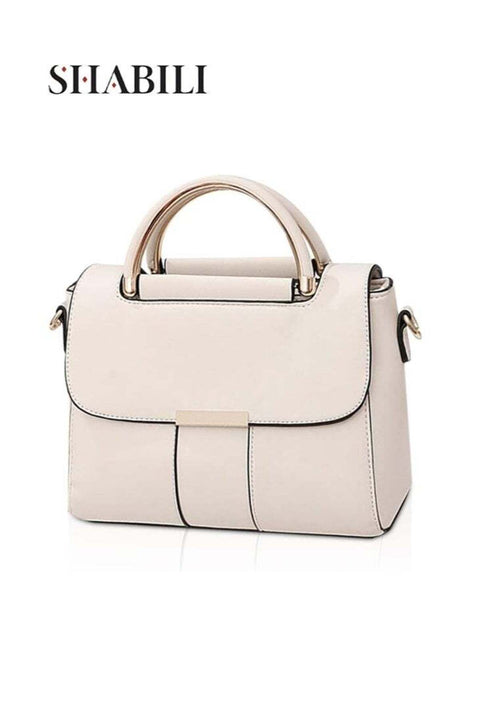 Women PU Multi-Pocket Fine-Stitch Shoulder Bag Crossbody Tote Satchel Handbag