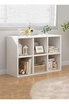 CozyNest 6 Cube Wooden Bookcase with Back Panel, Bookshelf and Cube Storage Organizer Decorative Display Shelf & Storage Cabinet for Books Toys Office Supplies Easy to Assemble Furniture for Living Ro