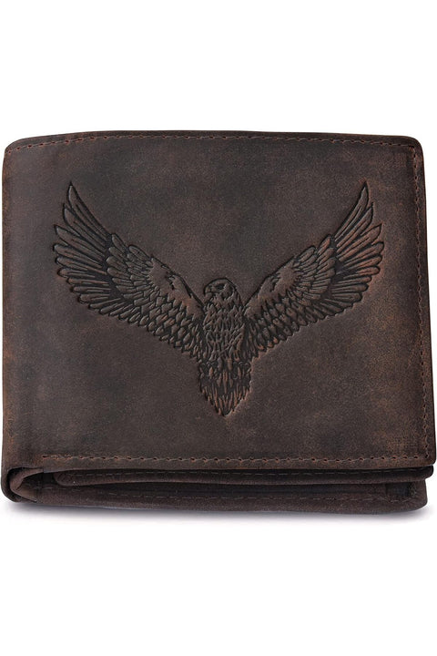 Zeus Vintage Brown Leather Bi-Fold Wallet for Men, 6 Card Slot