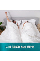 3 Piece Brushed Microfiber Double Duvet Cover Set (200x200cm) with 2 Pillow Cases(50x75cm)- White