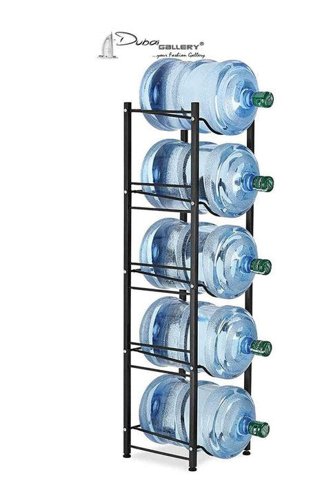 Water Cooler Jug Rack 5-Tier Water Storage Rack for 5Bottles, Detachable Heavy Duty Water Bottle Rack
