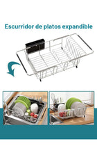 Dish Drying Rack in Sink, Expandable Stainless Steel Dish Drainers for Kitchen Counter, Dish Dryer Rack for Inside Sink, Over The Sink Dish Racks with Utensil Holder, Silver