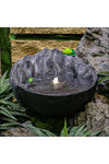 Electric Water Fountain, Handcrafted Polyresin & Fiberglass Cascading Freestanding Fountains, Realistic Rock Design Fountain with LED Light, Ideal for Relaxation, Meditation, Event & Home Decor