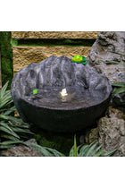 Electric Water Fountain, Handcrafted Polyresin & Fiberglass Cascading Freestanding Fountains, Realistic Rock Design Fountain with LED Light, Ideal for Relaxation, Meditation, Event & Home Decor