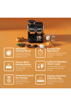19-Bar Espresso Machine with Integrated Conical Burr Grinder