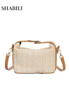 Women Shoulder Bag Crossbody Sling, Ladies Tote Clutch Cross Bags Lightweight Polyester Straw-Woven Satchel