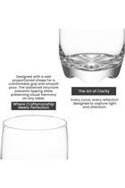 Classic Tumbler Glass Set of 6, Perfect for Cocktails, Whiskey, and Everyday Drinks