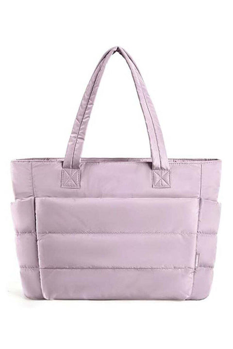 Tote Bag for Women, Lightweight Puffy Tote Bag with Compartments, Quilted Shoulder Bag Handbag for Travel, Work