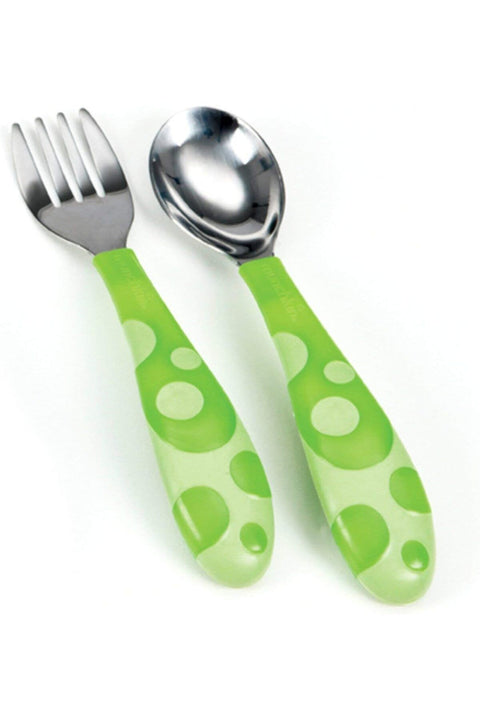 Toddler Fork & Spoon Set, Kids safe cutlery, Easy to hold, soft edges, fork and spoon, 12 Months+, pack of 2