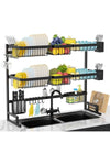 3 Layer Stainless Steel Dish Rack Over Sink Dish Drainer Drainer Dryer Rack Kitchen Storage Organizer Rack Kitchen Utensil Holder
