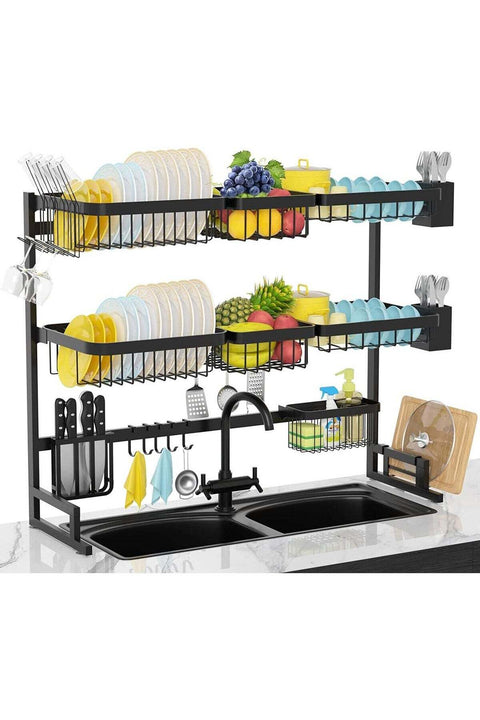 3 Layer Stainless Steel Dish Rack Over Sink Dish Drainer Drainer Dryer Rack Kitchen Storage Organizer Rack Kitchen Utensil Holder