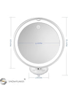 Summer Snow Magnifying Mirror with Light –10x Make up Mirror with 3 Light Modes and Suction Cups – Shower Mirror – Smooth and Easy Install – 360 Degree Swivel Joint.