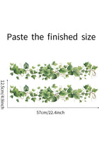 4 Pcs Green Leafy Vine Wall Stickers, Removable and Stick Green Natural Plants DIY Wall for Living Room Bedroom Classroom Kitchen Art Decorations