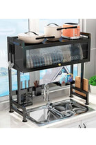 Over The Sink Dish Drying Rack, Large Dish Drying Rack Over The Counter, Dish Drying Rack with Dust-Proof Cabinet, Dish Drainer for Kitchen Sink Shelf with Utensil Holder