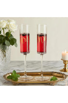 Champagne Flutes Glasses -300ml Glassware Set - Stemmed Drinkware For Weddings Bridal Shower Gifts