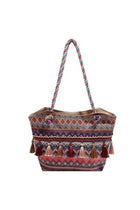 Kiffiyeh Trendy Woven Shoulder Bag with Ethnic Style Fringes, Large Capacity Shoulder Bag, Elegant Versatile Handheld Women's Bag