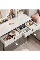 Makeup Vanity Table Dressing Table Flip Mirror with Drawers 80cm