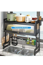 Dish Rack Organizer Stainless Steel with Doors Over cabinet organizer Sink Dish Drying Rack Storage Rack Kitchen Dish Drainer Nonslip Kitchen Multipurpose Rack Dust-Proof