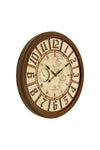 Analog Wooden Wall Clock 6787 70cm Italian Design Silent Silky Move