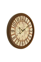 Analog Wooden Wall Clock 6787 70cm Italian Design Silent Silky Move