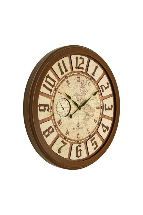 Analog Wooden Wall Clock 6787 70cm Italian Design Silent Silky Move