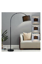 Floor Lamp With 12W Led Bulb Metal Warm Light Black
