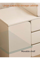 Makeup Vanity Table, Dressing Table With Retractable Side Cabinets, 5 Drawers Makeup Storage Cabinet Large Vanity Table for Bedroom (100×40×60CM)