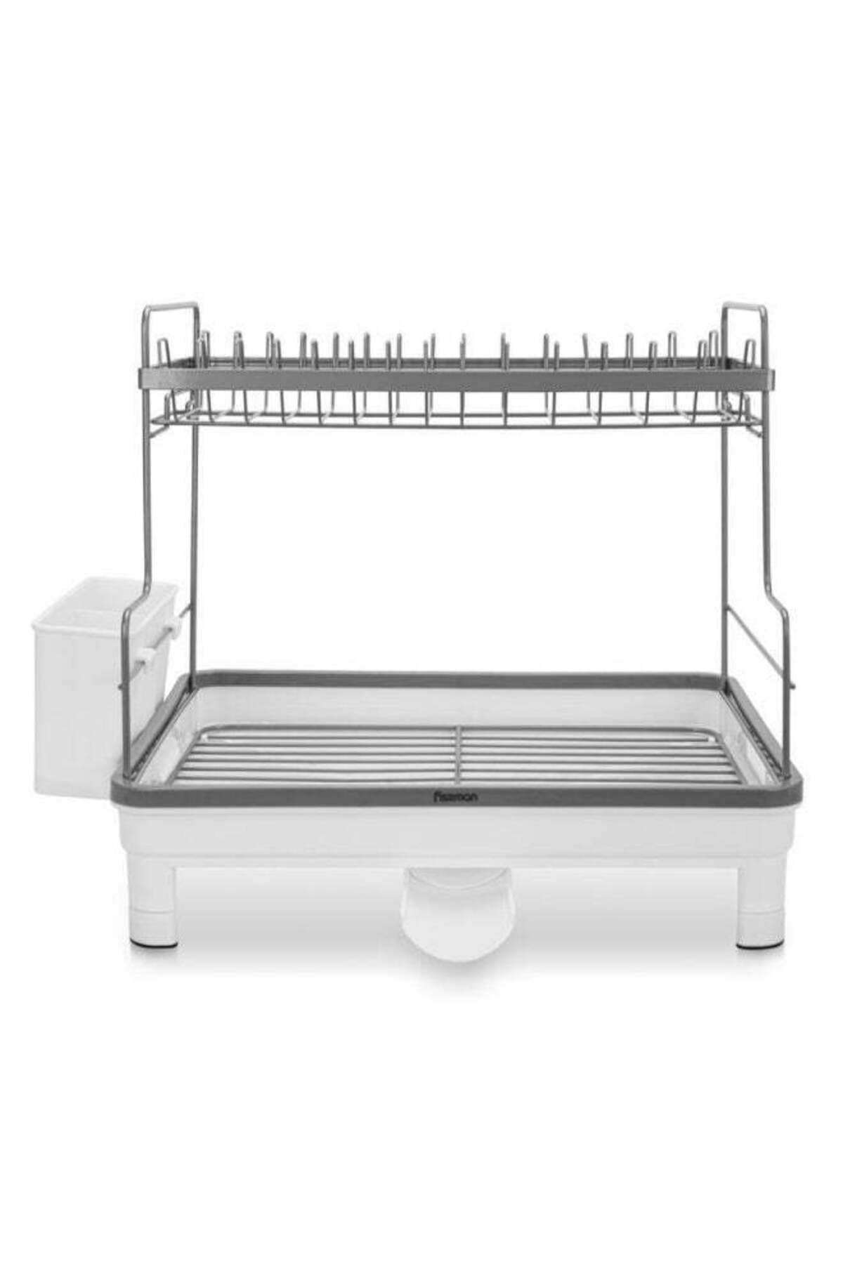 2 Tier Dish Drying Rack 48x32x38cm Stainless Steel Kitchen Drainer