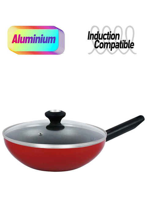 Classique Wok Glass Lid Red 26cm