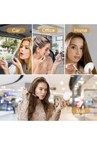 Portable LED Lighted Compact Mirror with 1X/3X Magnification – Rechargeable Mini Makeup Mirror with USB Cable, Ideal for Travel, Purses, Pockets, and Gifts (White)