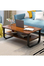 Stylish & Durable Coffee Table Sofa Side Table End Table Snack Table Bedside Table Nightstand with 2 Layer Storage for Small Space
