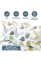 Essina Duvet Cover Set – 3 Pcs Double Duvet Set – Quilt Cover and Pillow Sham – Cotton 620 Thread Count
