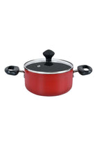 8-Piece Non Stick Value Pack Cooking Set - Durable, Stain Proof, Red/Black