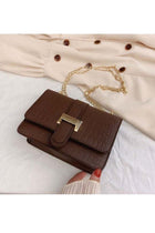 Women's Crocodile Pattern Shoulder Bag, Ladies PU Leather Crossbody Bag Sling Bag Side Bag Small Square Bag